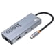 thumbnail image 2 of Hub convertidor  HB52 HDMI+ RJ45 + SD/TF + PD + Tipo-C 3.0 + USB 3.0, 2 of 4
