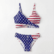 thumbnail image 1 of Set Bikini 2 Piezas Estampado USA Top Cruzado Con Relleno, 1 of 7