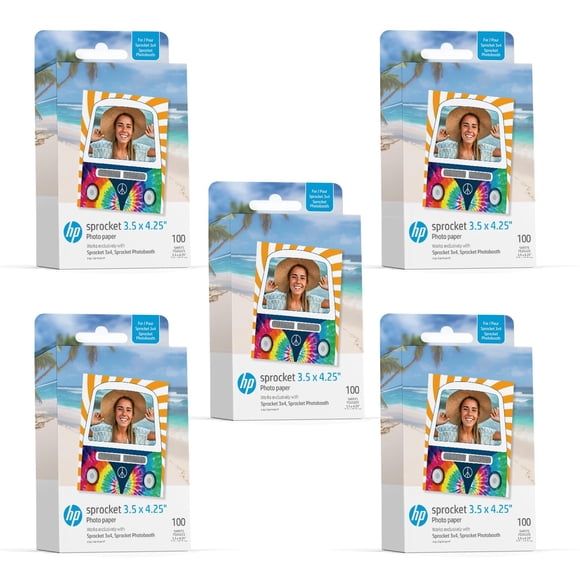 HP Sprocket Papel Fotográfico Adhesivo 3.5" x 4.25" ZINK Pack de 500