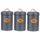 thumbnail image 4 of 3 Unids Almacenamiento Botes Duradera Nórdica Espacio Ahorro Para Botes De Cocina Gris, 4 of 5