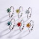 thumbnail image 2 of Anillos de Moissanita de Oro Blanco de 18K de 1 Uds para Mujer Regalo Color D VVS1 Anillos de Diamante Anillos de Plata Esterlina S925 Joyería Anillos de Compromiso de Moissanita con Certificado, 2 of 8