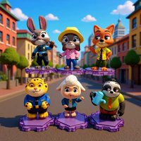 Unbranded - Set De 6 Cajas Ciegas De Personajes De Zootpia Para Decoración, 11 Cm