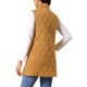 thumbnail image 3 of INSPIRE CHIC Chaleco Largo de Mujer con Cuello Alto Sin Mangas Chaquetas Acolchadas Ligeras Chaleco Acolchado Abrigo Cálido L Marrón, 3 of 6