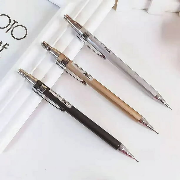 3pcs Creative Metal Mechanical Pencils 0.5mm/ 0.7mm Mechanical Pencil Stationery Writing Tools School Office Supplies