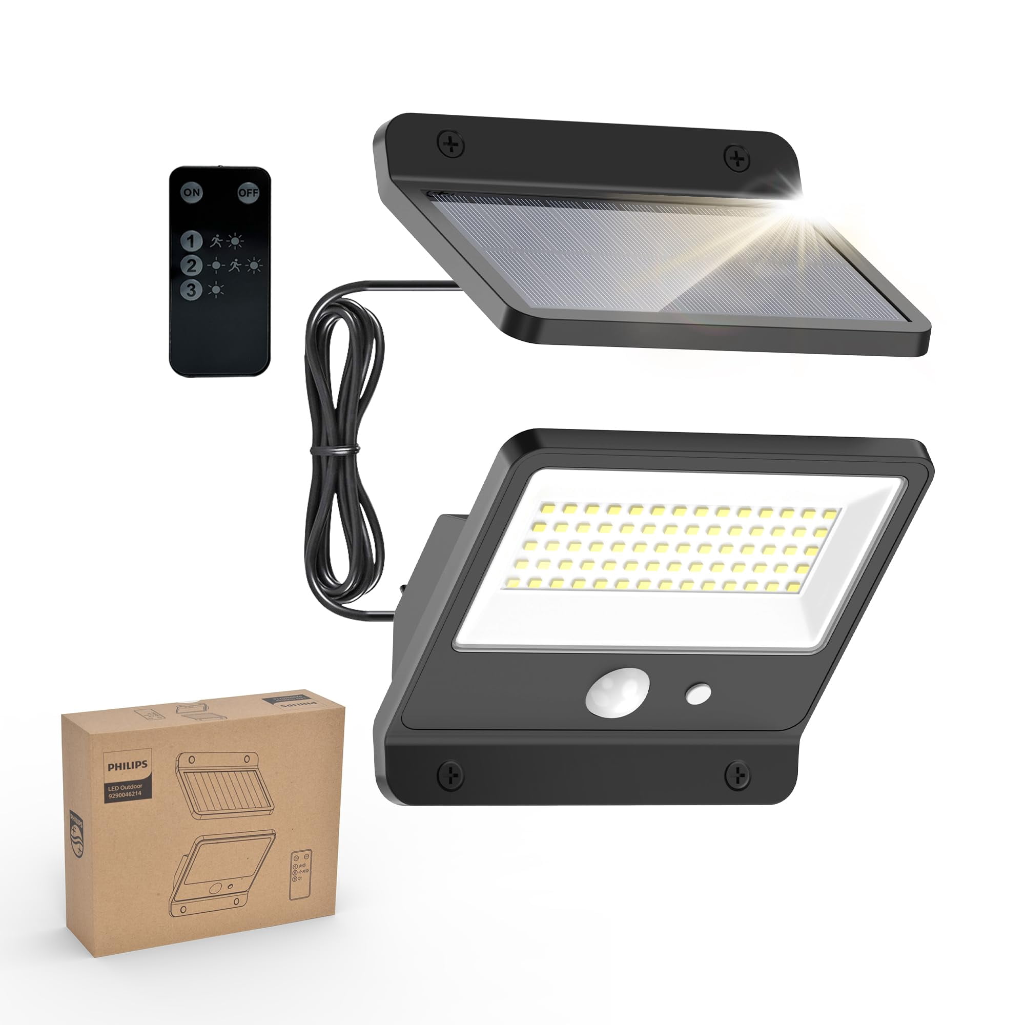 Luz Solar De Seguridad Philips Led 6500k Con Sensor De Movimiento