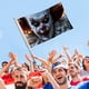 thumbnail image 4 of Payaso Pennywise Bandera impresa con temática, regalo perfecto para fanáticos, amigos y familiares, y adecuada para actividades al aire libre e interiores, decoraciones de fiesta. 60*90CM, 4 of 6