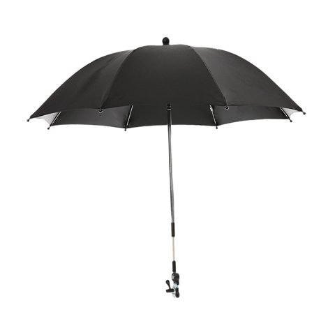 Ioensy - Paraguas Para Cochecito De Bebé Con Abrazadera, Parasol Para Cochecito De Verano Al Aire Libre, Color Negro