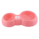 thumbnail image 1 of Cuenco Doble Para Perros Y Gatos Rosa Plastico, 1 of 1