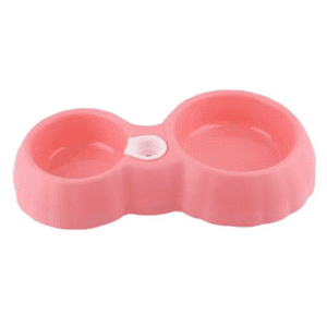Genérico - Cuenco Doble Para Perros Y Gatos Rosa Plastico