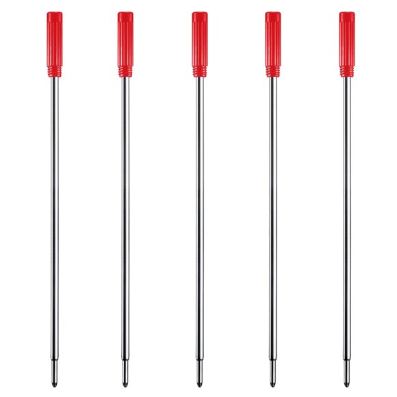 Recargas de bolígrafo DUNBONG 1.0 mm rojo - paquete de 5 (11,6 cm)