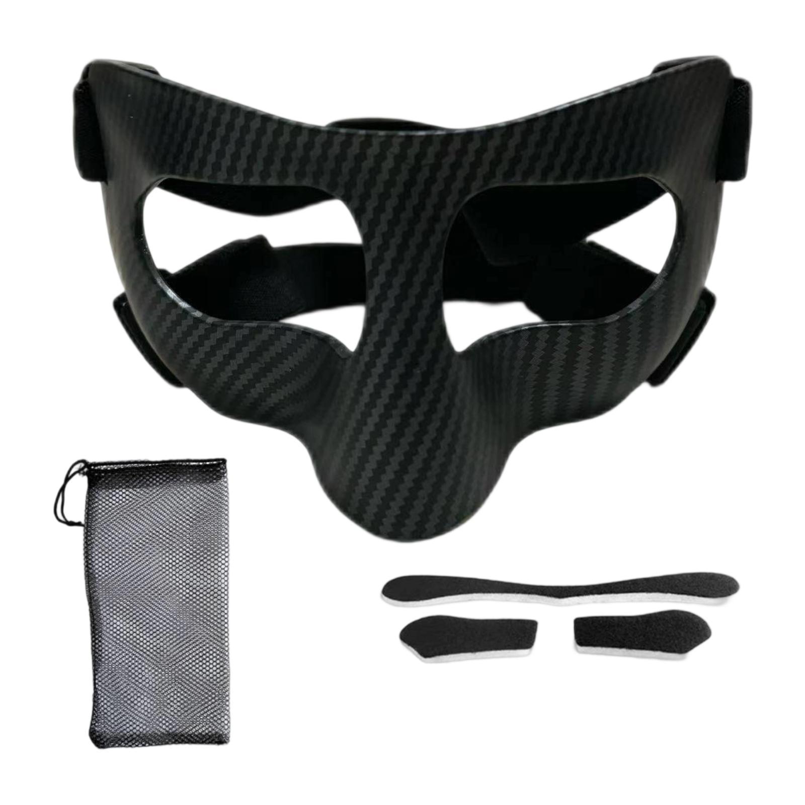 Magideal - Protector Nasal Para Baloncesto, Mascarilla Deportiva Protectora, Protector Nasal Ajustable, Protector Facial, Material De Pc Ligero, Apto Para Adultos Que Juegan Kárate, Fútbol, Diadema Negra