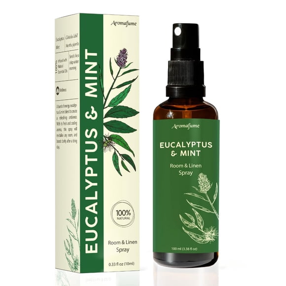 Espray para habitación, ropa de cama y almohadas Aromafume, eucalipto y menta, 100 ml