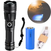 Max - Potente Linterna Tactica Militar Usb P50 Linternas Camping