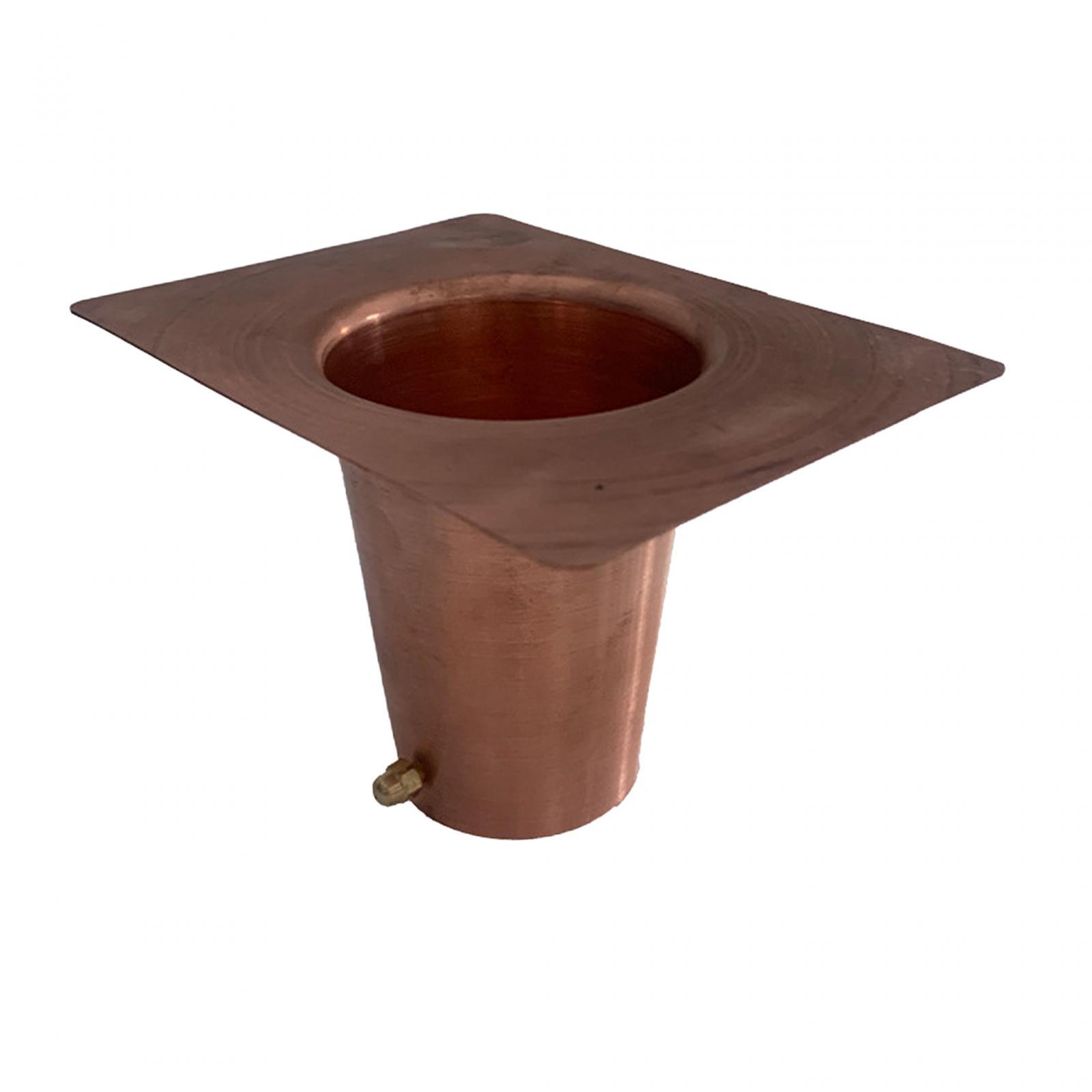 Magideal - Accesorios De Instalación Del Adaptador De Canalón De Cadena De Lluvia, Fácil Instalación Con Pernos, Pernos De Salida De Bajante, Desviador De Agua, Cobre