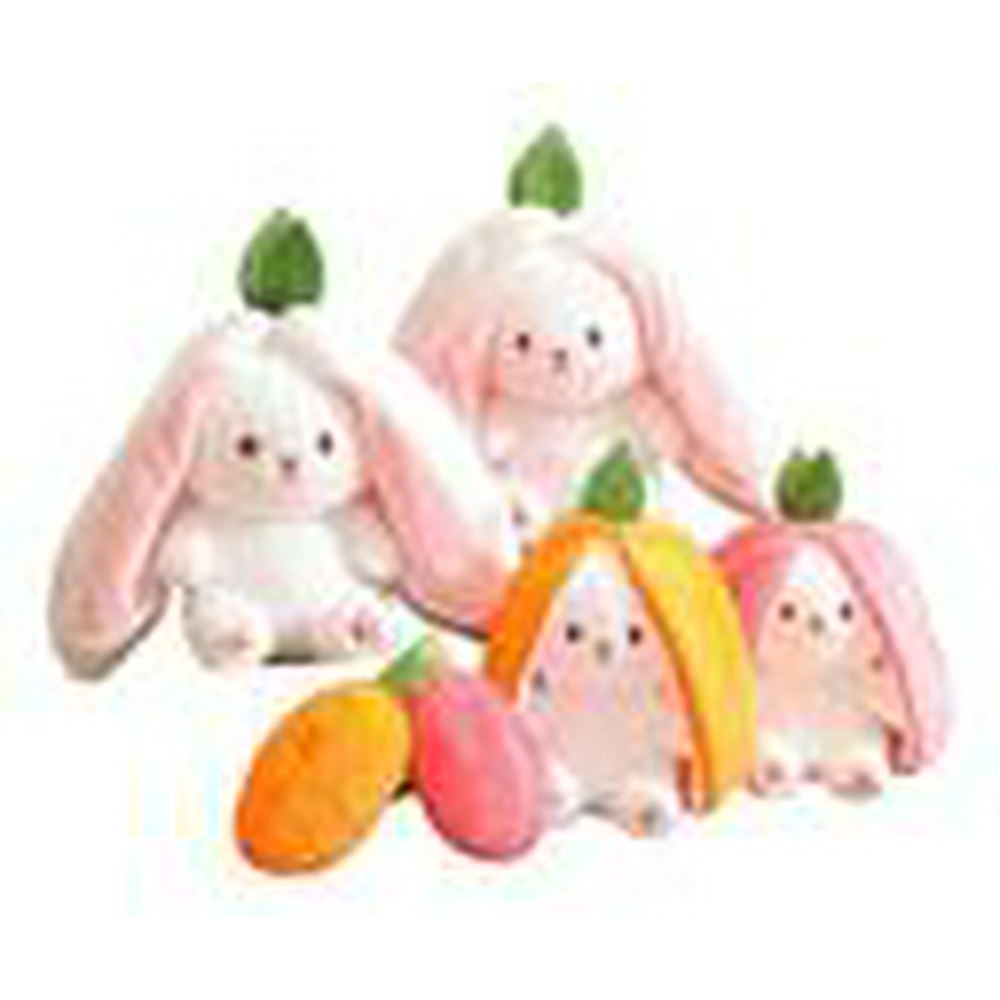 Nonstop - Conejo Peluche Trasnformable - Salmon - Zanahoria