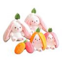 Nonstop - Conejo Peluche Trasnformable - Salmon - Zanahoria