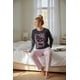 thumbnail image 2 of Pijama Micropolar Mujer Hello Kitty gris oscuro M, 2 of 7