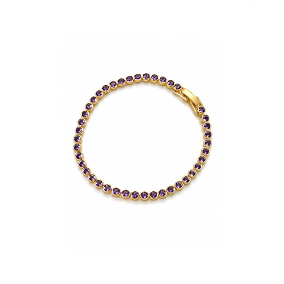 Pulsera Tennis Éternelle con Baño de Oro 18K.