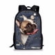 thumbnail image 1 of Black Denim Pocket Cat Student School Bag Kitten Printed Backpack Teenager Daily Casual Backpack Women Men Travel Rucksacks, 1 of 3