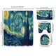 thumbnail image 4 of 1pc Van Gogh Shower Curtain with 12 Hooks and Non-Slip Bathroom Rug - Perfect for Bathroom Decor and Organization, 4 of 5