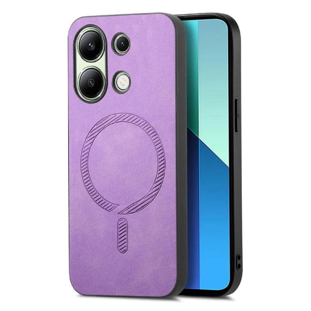 Magnetic Slim Case for Xiaomi Redmi Note 13 4G with Camera Guard & Anti-Scratch Back Purple