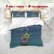 thumbnail image 1 of 3pcs Starry Night Hand Drawn Print Bedding Set Soft Cover and Two Pillowcases Ideal for All Seasons, 1 of 5