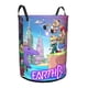 thumbnail image 2 of Película Earthbound Cesta de lavandería de gran capacidad redonda con asa, bolsa para ropa sucia plegable, almacenamiento para dormitorio, baño y lavadero 44x35 cm, 2 of 6