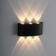 thumbnail image 3 of Aplique Negro Luz Calida Lineal Triple Aluminio 6W Lau, 3 of 3