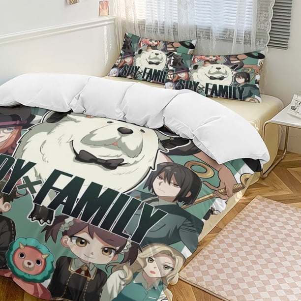 Spy X Family Anime Home Bed 3-piece Set Classic Japanese Anime Polyester Wash Student Dormitory Set