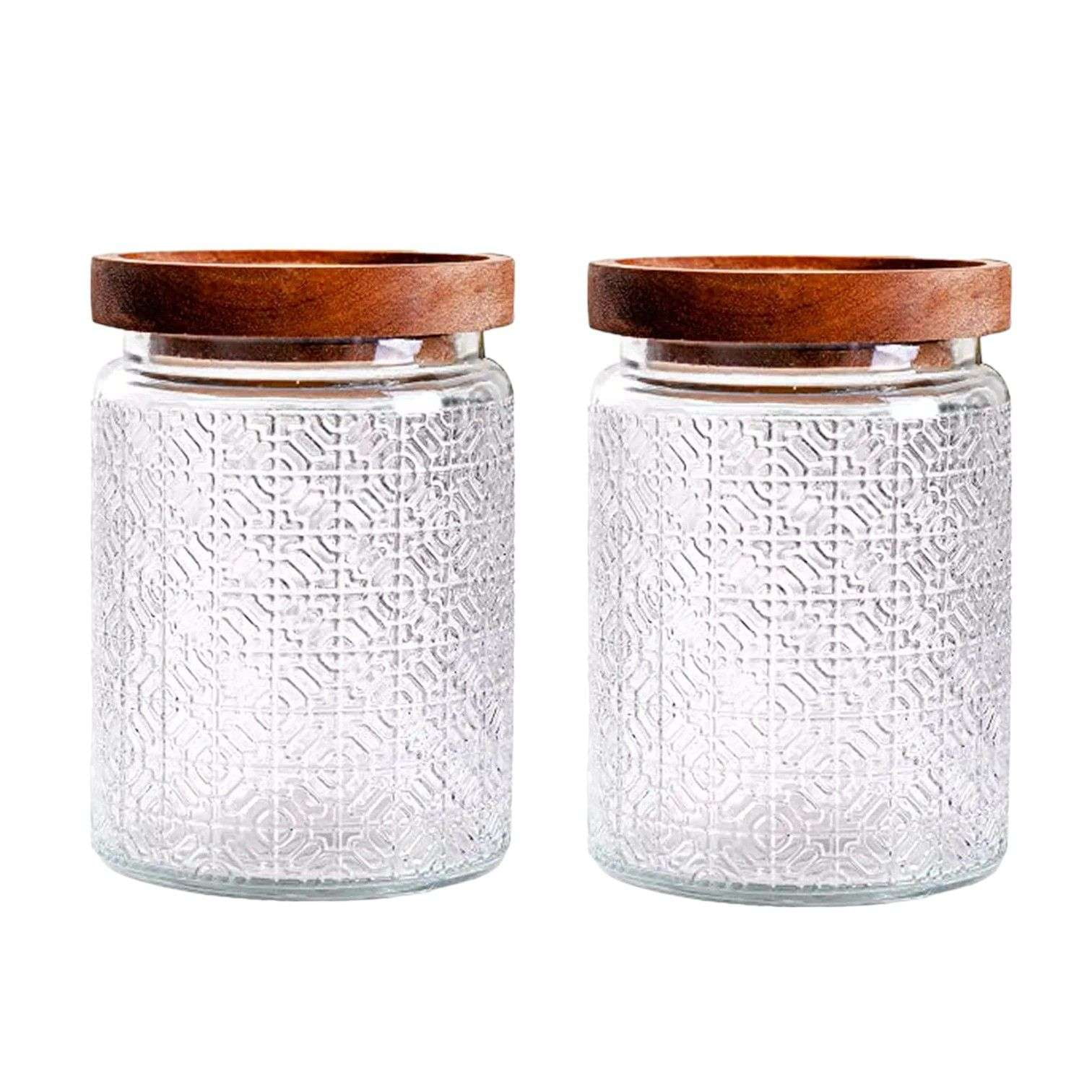 Oem - Set 2 Frasco De Vidrio Tarro Cocina Caramelero Bombonero