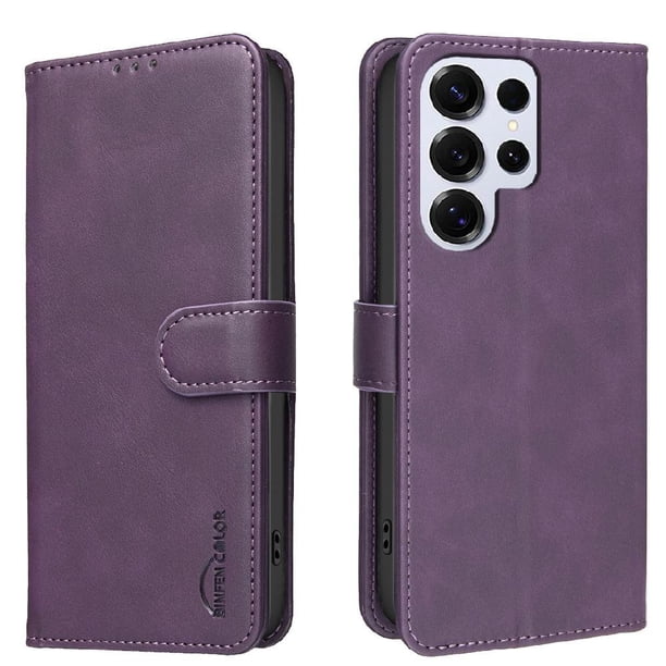Funda Billetera para Samsung Galaxy S26 Ultra Protección RFID y Soporte Ajustable Morado