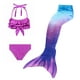 thumbnail image 1 of Traje de baño de sirena para niñas, bikini para niñas, ropa para niñas, traje de baño para niñas, traje de baño de material cómodo, 1 of 6