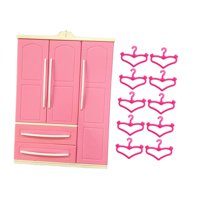 Bothyi - Armario Que Se Puede Abrir Para Muñecas, Accesorios Para Casa De Muñecas, Muebles Para Muñecas En Miniatura Con Percha De Corazón