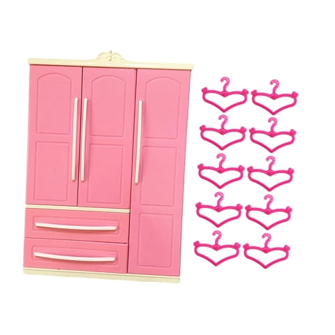 Bothyi - Armario Que Se Puede Abrir Para Muñecas, Accesorios Para Casa De Muñecas, Muebles Para Muñecas En Miniatura Con Percha De Corazón
