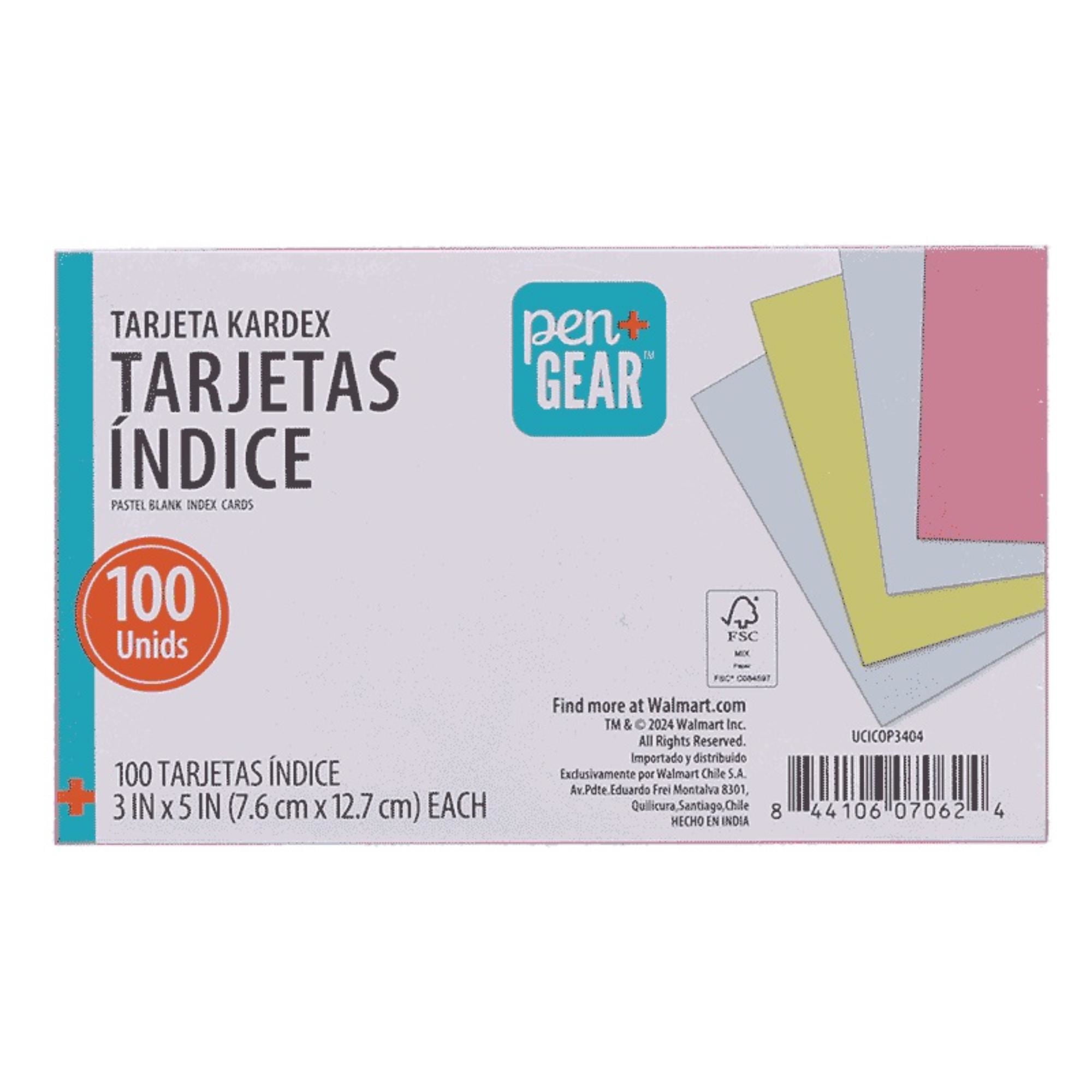 Tarjeta Índice Blanco Pen&Gear