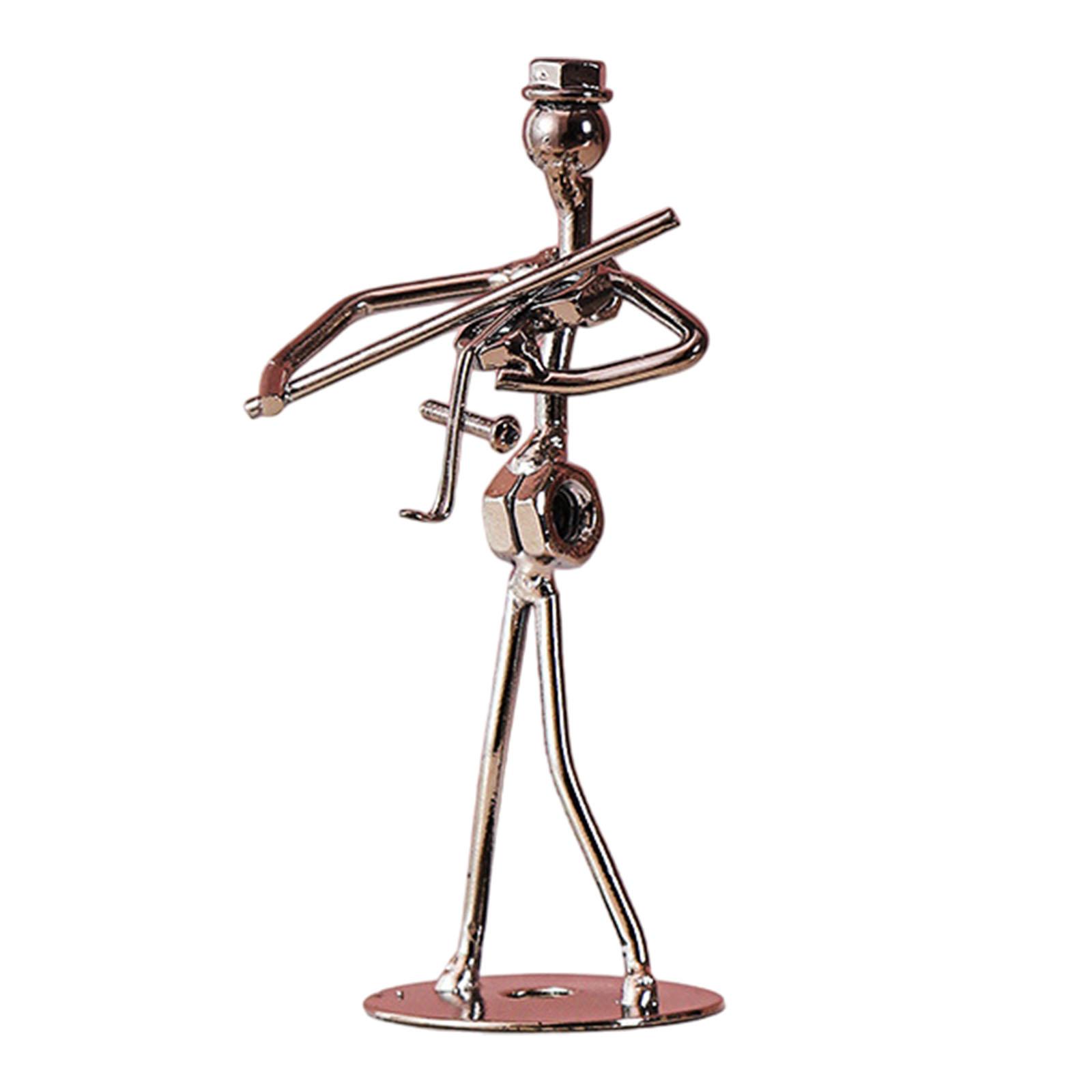 Bothyi - Estatua De Hombre Músico Escultura De Músico Para Mesa Sala De Estar Estantería Violín