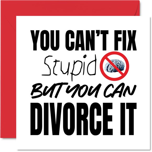 Tarjeta de Divorcio Divertida Stuff4 14,5 cm