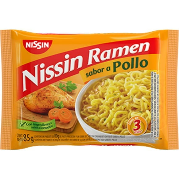 Pasta Fideos instantáneos Ramen Sabor Pollo Bolsa, 85 g