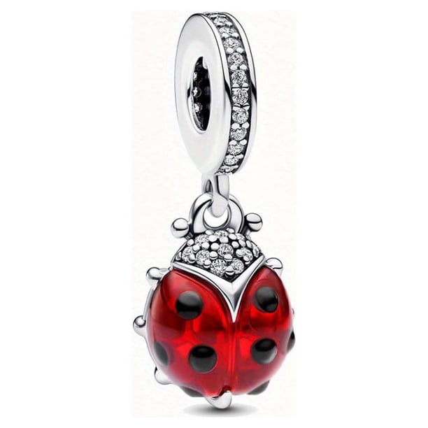 Exquisite Red Ladybug Beads - 925 Sterling Silver Charms for Pandora Bracelets - Perfect Anniversary and Wedding Gift