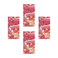 Magideal - 4 Piezas De Sobres Rojos De Año Nuevo, Paquete Rojo, Lindos Bolsillos Para Dinero De La , Bolsillo Rojo Para China, Festival De Primavera, Boda, Estilo A