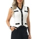 thumbnail image 1 of INSPIRE CHIC Blusa de Mujer de Color Contrastante Chaleco 2026 Cuello en V con Botones Abajo Tops XL Blanco, 1 of 5