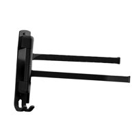 Bothyi - Toallero Sin Perforaciones, Organizador, Barra De Toalla De Almacenamiento Para Gabinete, Hotel, Oficina, 2 Varillas, Color Negro