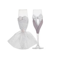 Bothyi - 2 Copas De Champán Para Boda, Cristalería Decorativa Para El Hogar, Tostadas Para Novios, Estilo A