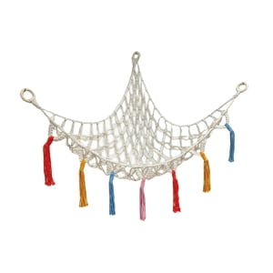 Magideal - Hamaca De Juguete De Macramé Bohemio, Red Colgante De Esquina, Red De Almacenamiento De Animales De Peluche, Organizador De Juguetes Para Habitación D 105Cmx105Cmx140Cm