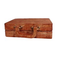 Magideal - Caja Organizadora De Madera Para Colección De Rocas, Joyero, Soporte Para Bandeja, Vitrina Decorativa, Maleta De Moda Para Niñas, Regalo, Enseñanza En