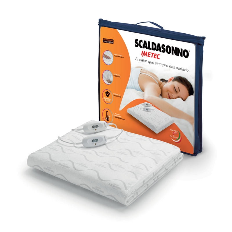 Scaldasonno - Calienta Cama Matrimonial Básico 2 Plazas Blanco