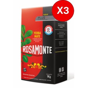 Rosamonte - Pack 3 Plus Tradicional 500G C U