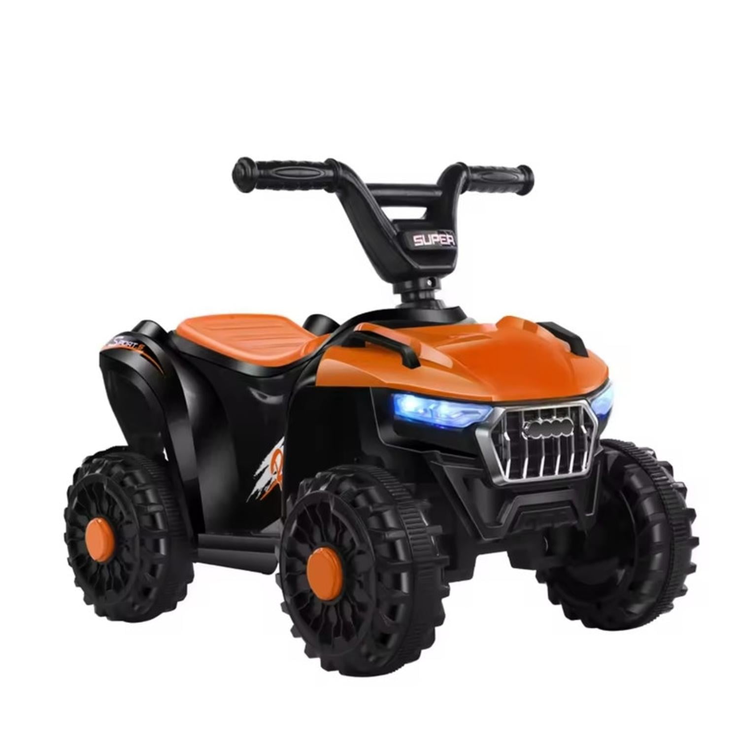 Auckland Outdoor - Cuatrimoto Auto Electrico Niño Bateria Luz Y Sonido Naranja Naranja