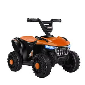 Auckland Outdoor - Cuatrimoto Auto Electrico Niño Bateria Luz Y Sonido Naranja