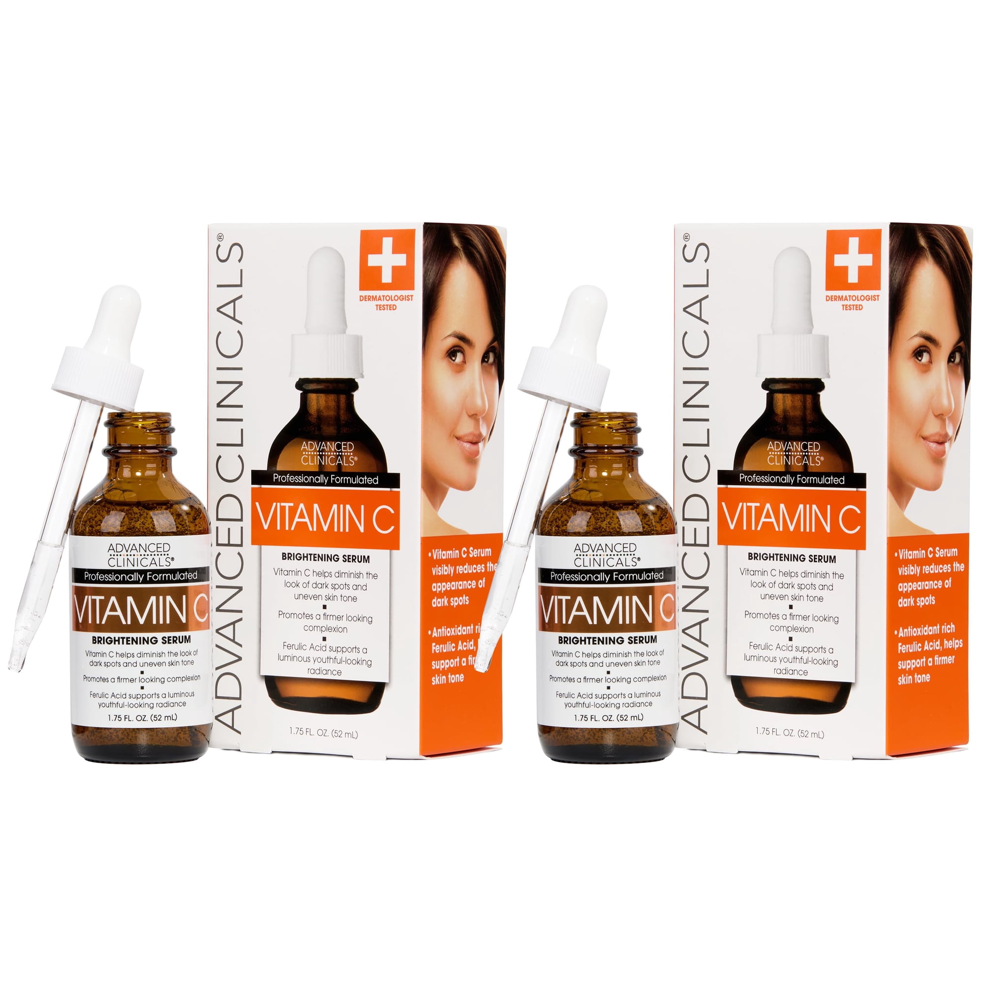 Serum Advanced Clinicals, Vitamina C Iluminadora, 60 Ml, Paquete De 2